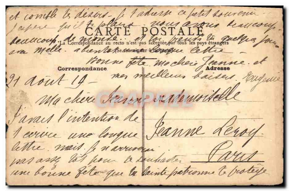 CPA Fantaisie Femme Bonne fete — Rückseite