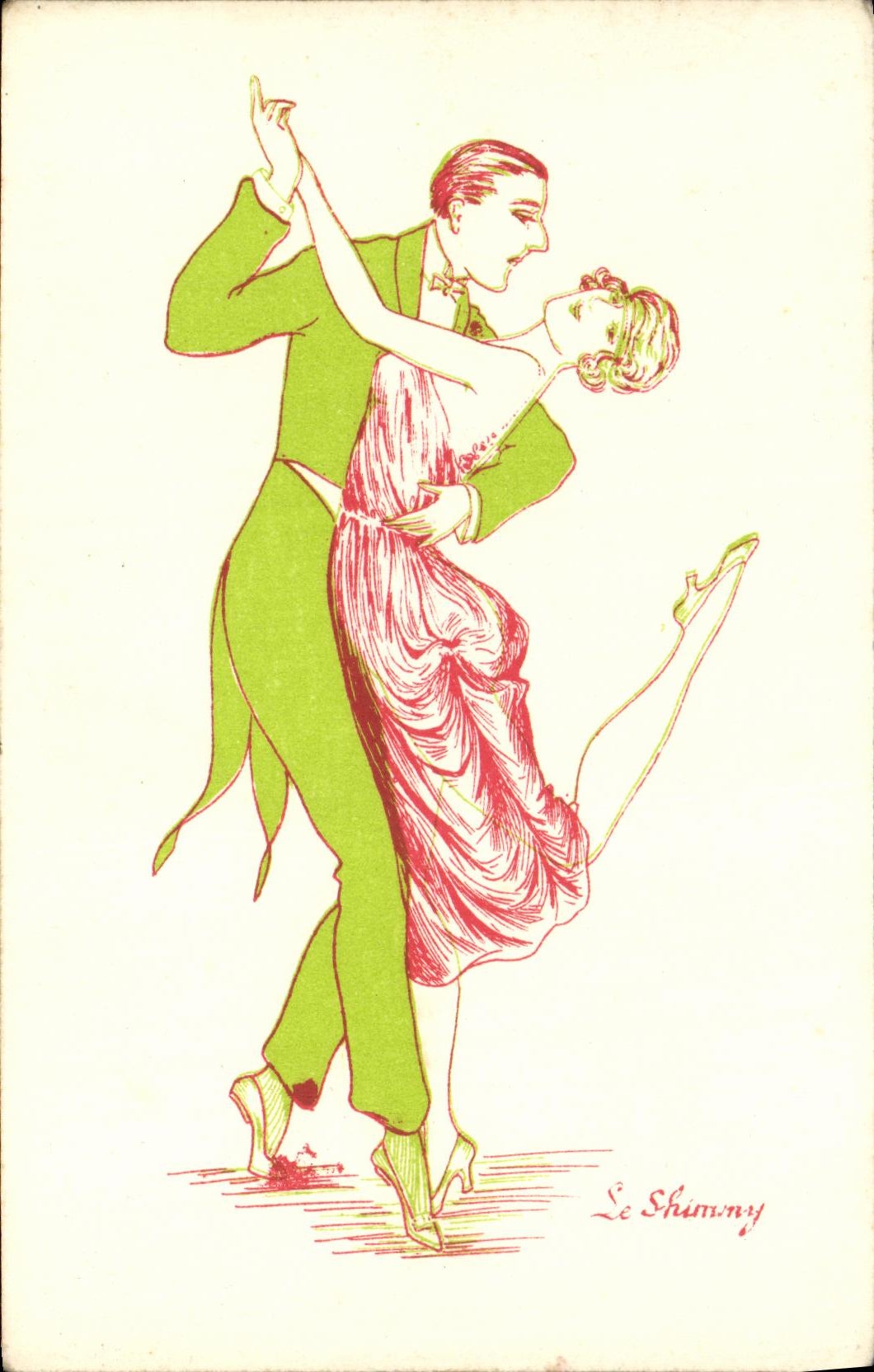 CPA Fantaisie Femme Danse Le Shimmy