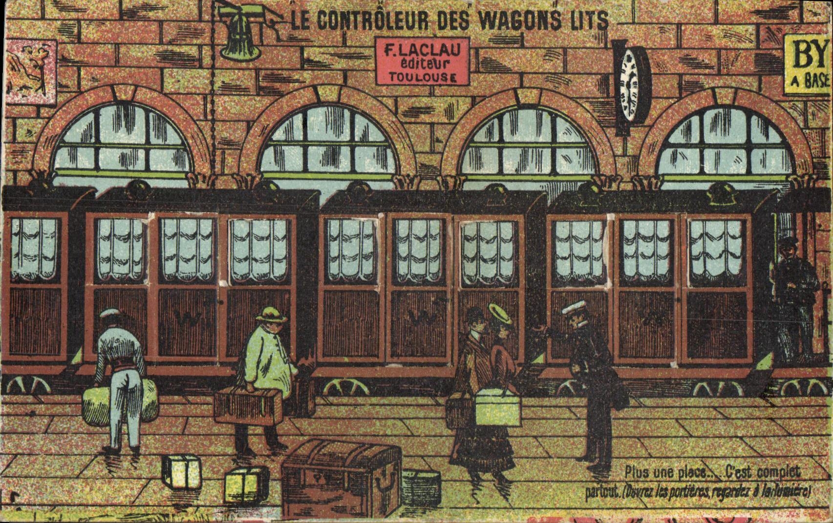 CPA Fantaisie CARTE SYSTEMe Train Controleur des wagons lits