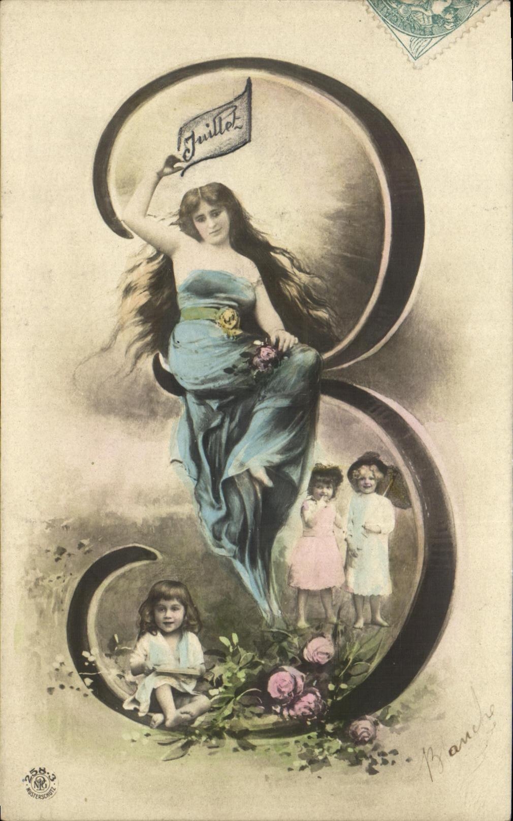 Juillet — Mois de juillet — éditeur Blanche, n° 13