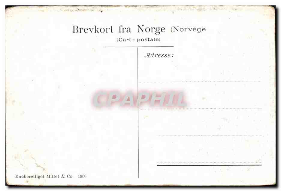 CPA Norvege Modtagelsespavillon og Tilskuertribunerne — Back