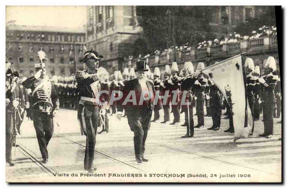 Visite du Président Fallières à Stockholm (Suède), 24 juillet 1908 — Société des Écrèmeuses ALFA-LAVAL, Paris