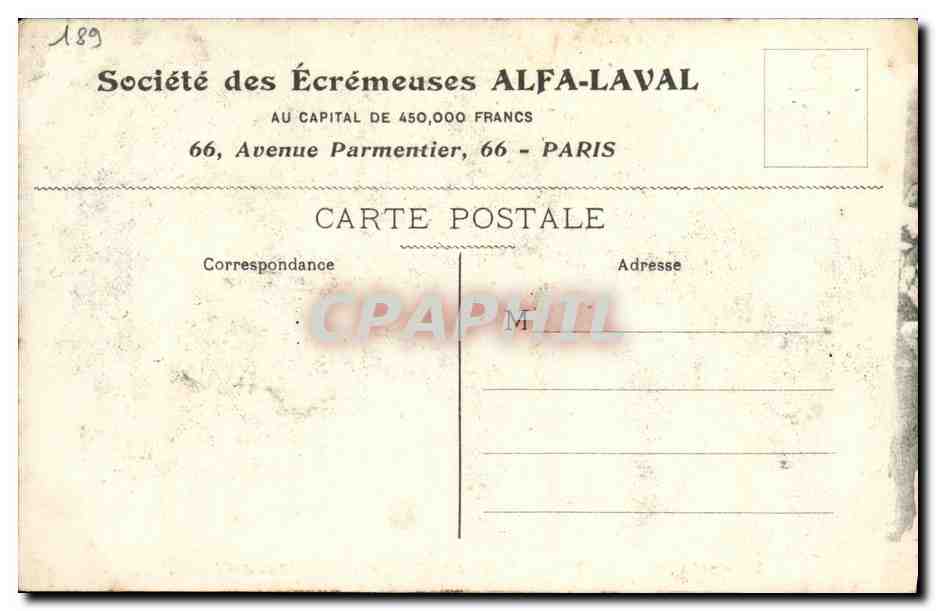 Visite du Président Fallières à Stockholm (Suède), 24 juillet 1908 — Société des Écrèmeuses ALFA-LAVAL, Paris — Reverso