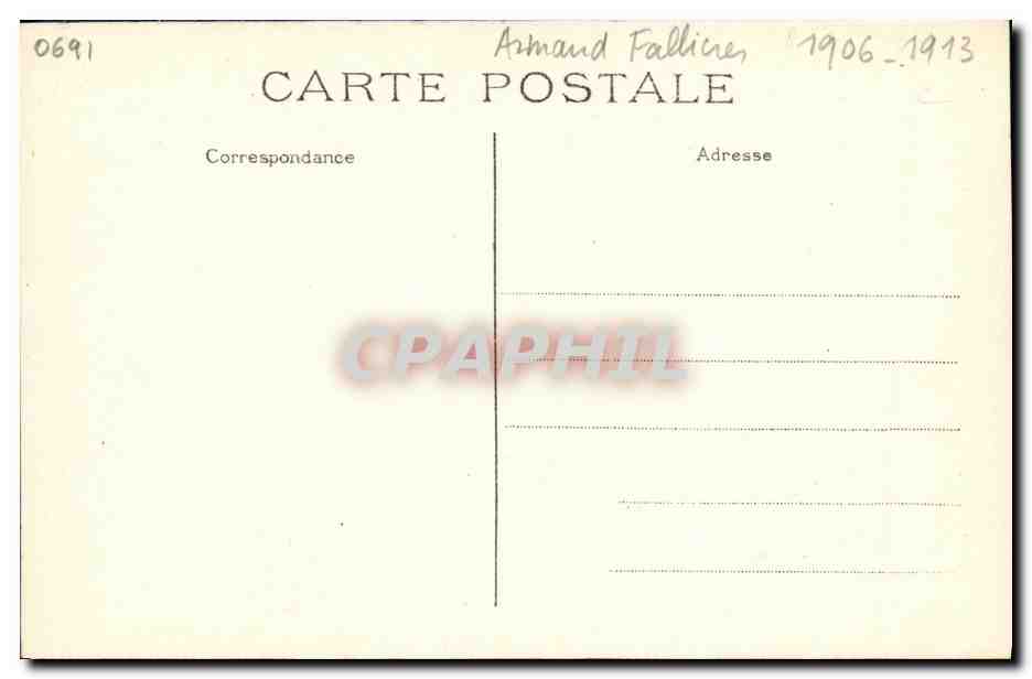 CPA President de la Republique Fallieres Au revoir et merci So n reve une regate sur un ocean de Loupillon  — Rückseite