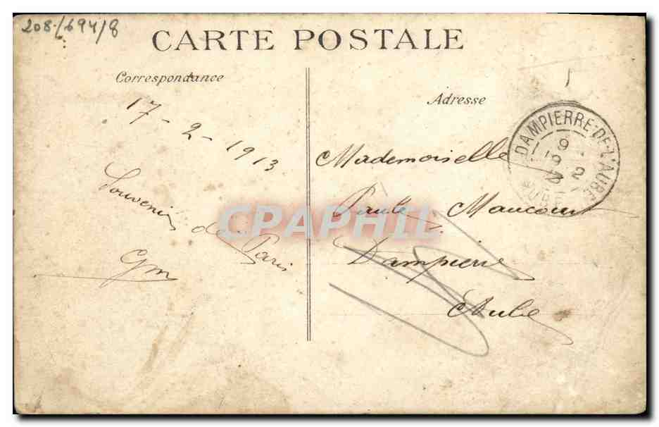 CPA Monsieur Fallieres demenage Cheval  — Rückseite