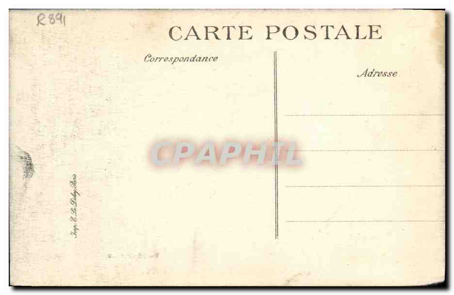 Hôpital de l'Automobile Club de France — scène de soins avec infirmières et blessés — éditeur Japy & Le Doly, Paris — Achterkant