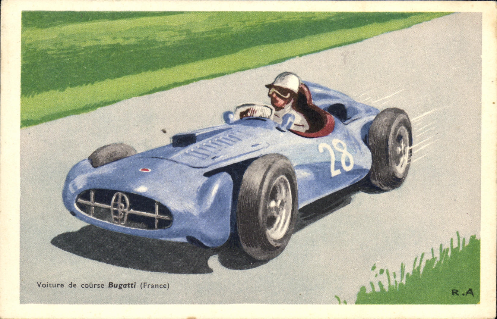 CPA Automobile Voiture de course Bugatti 