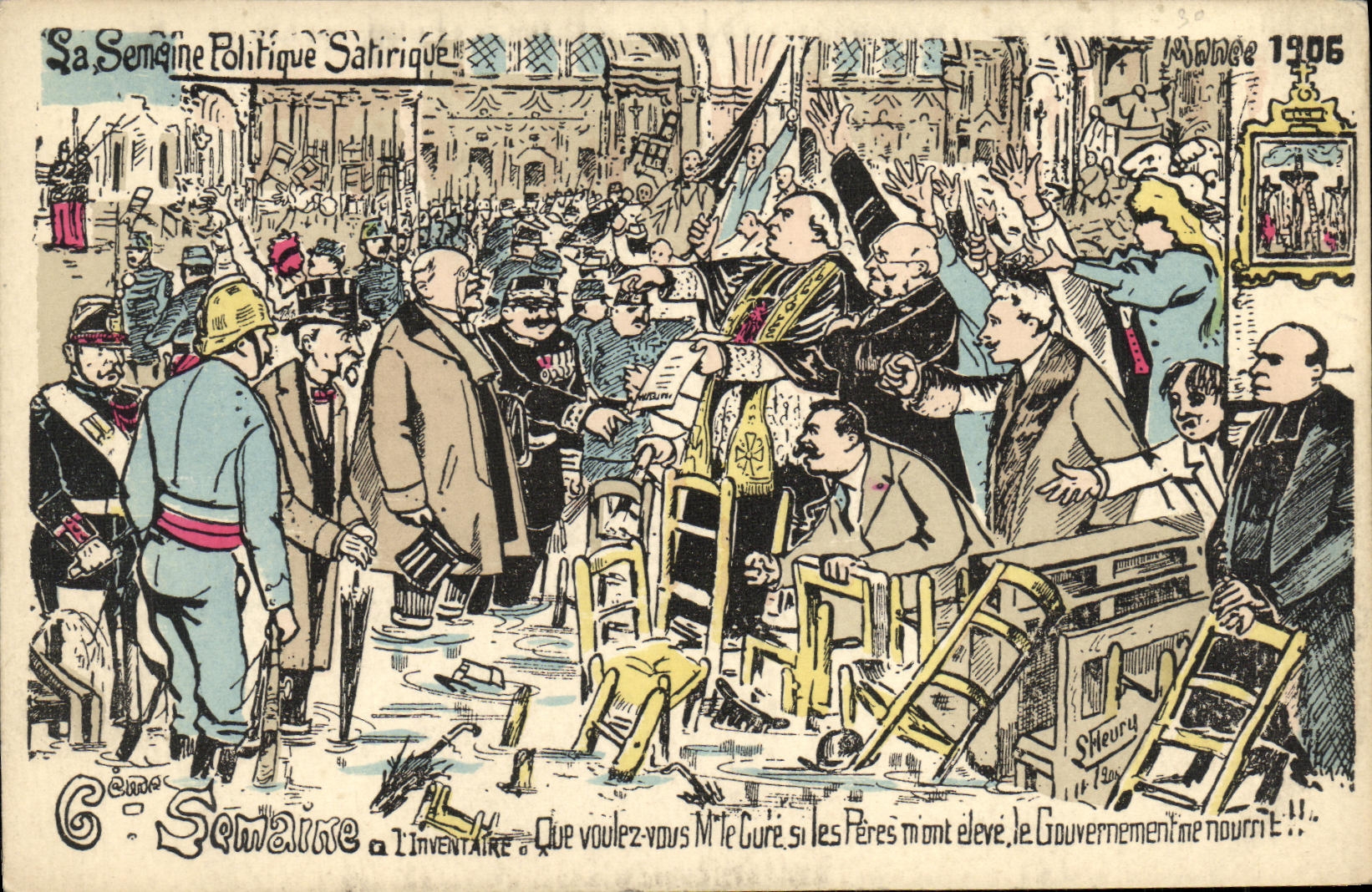 CPA Semaine Politique Satirique 1906 