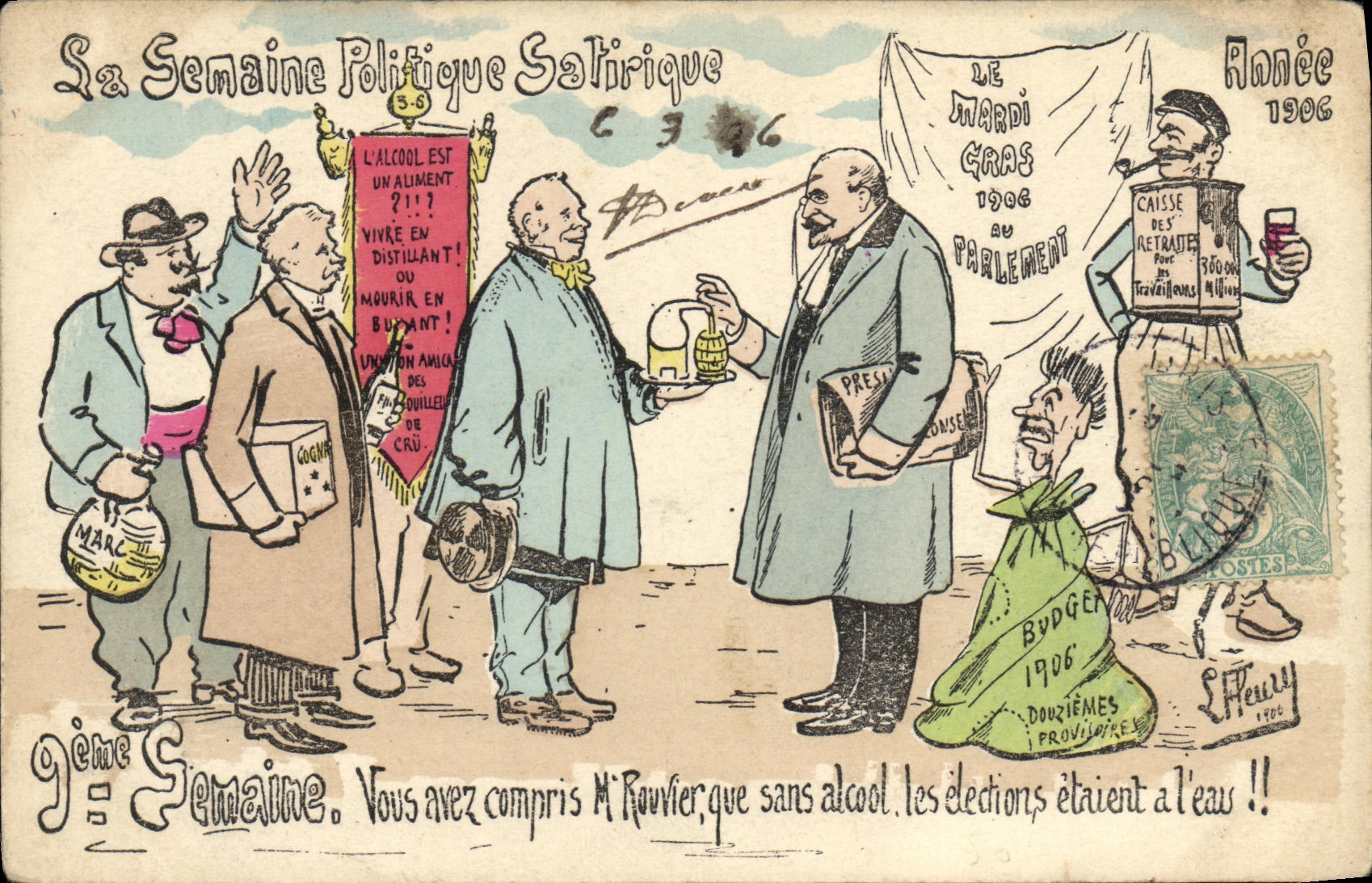CPA Semaine Politique Satirique 1906 Rouvier 