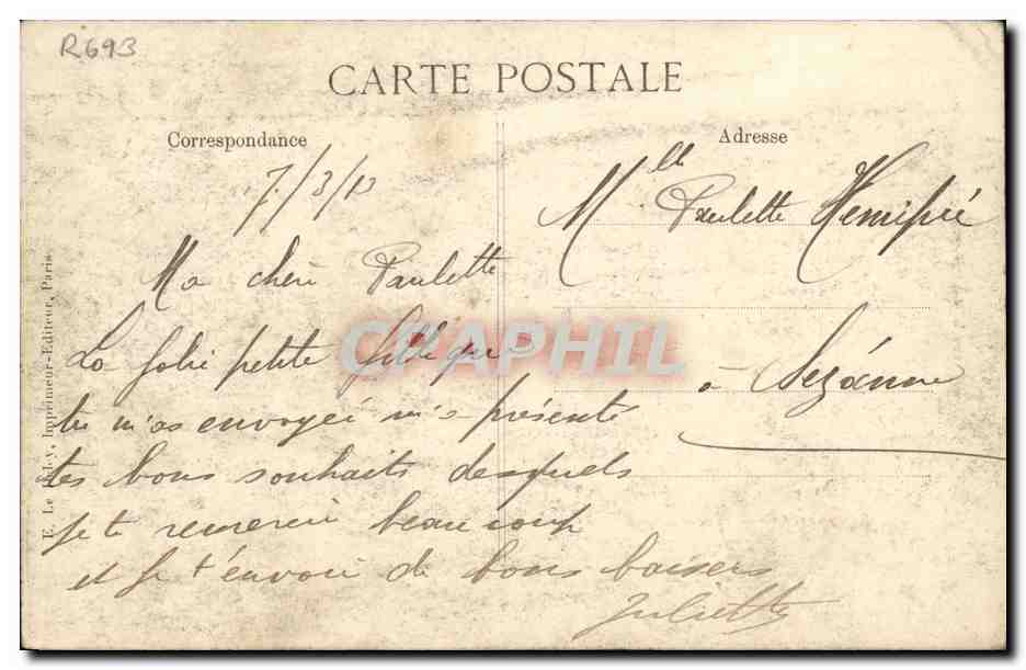 Fête du 18 février 1913 — MM. Loubet, Fallières, Briand, Poincaré à l'Hôtel de Ville — Éditeur ELD — Reverso