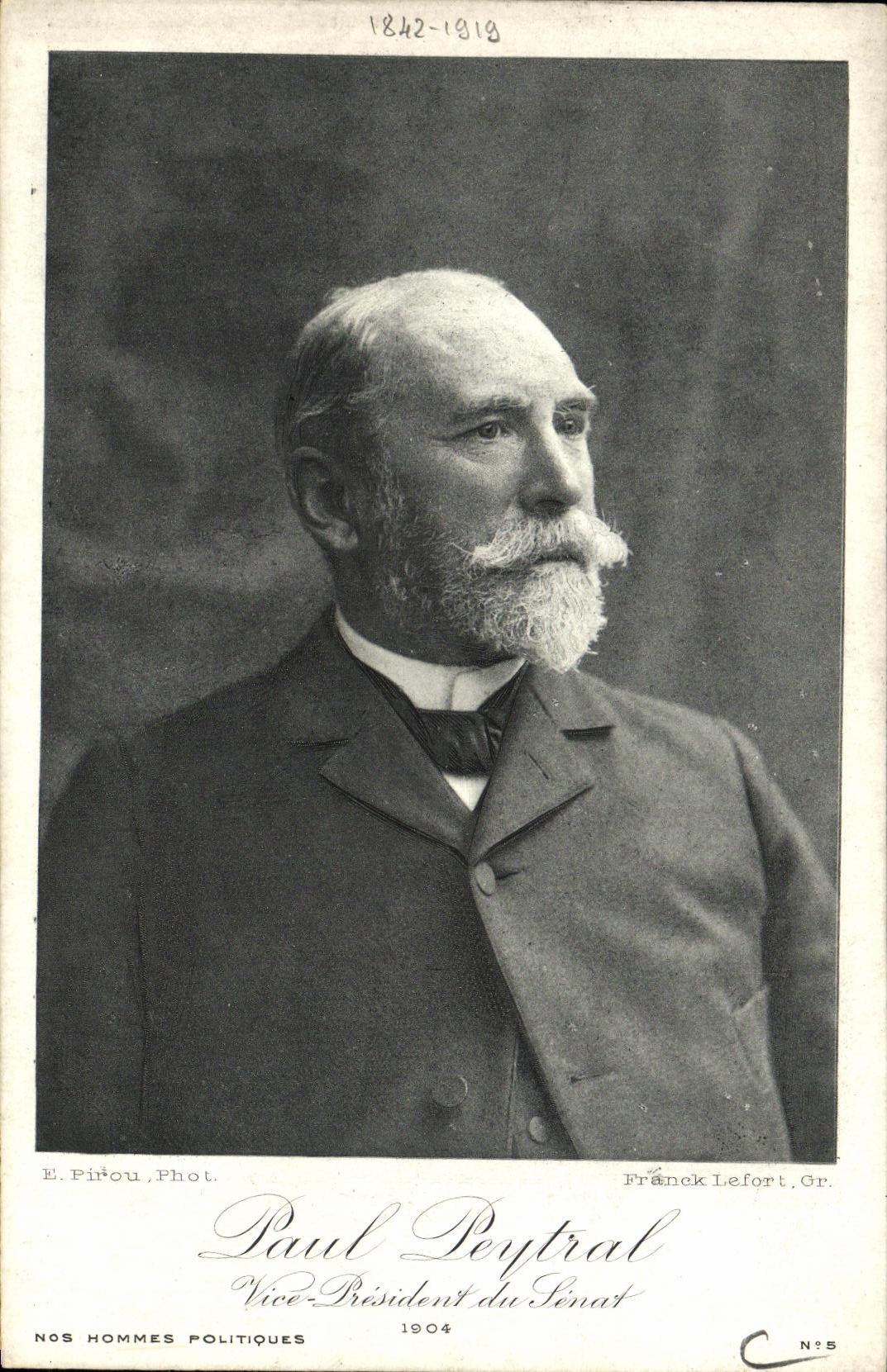 CPA Politique Paul Peytral Vice President du Senat 1904