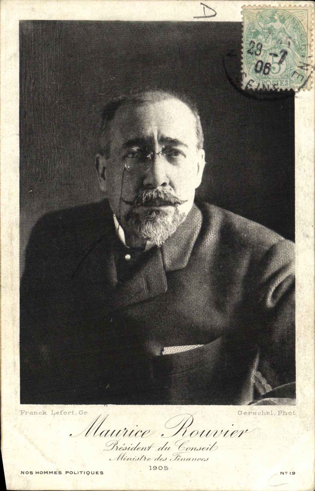 CPA Politique Maruice Rouvier President du Conseil Ministre des Finances 19055