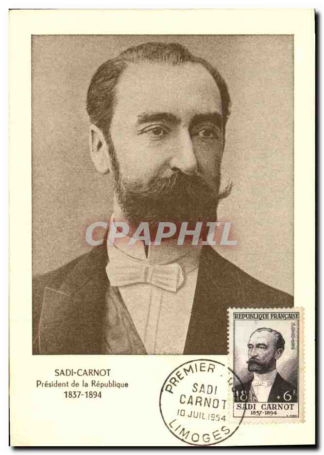 Carte Maximum Politique Sadi Carnot President de la Republique 