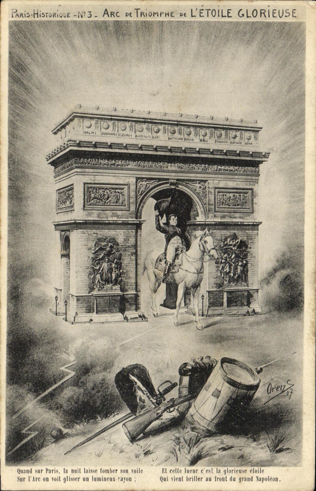 CPA Arc de Triomphe de l'Etoile glorieuse Paris Napoleon 
