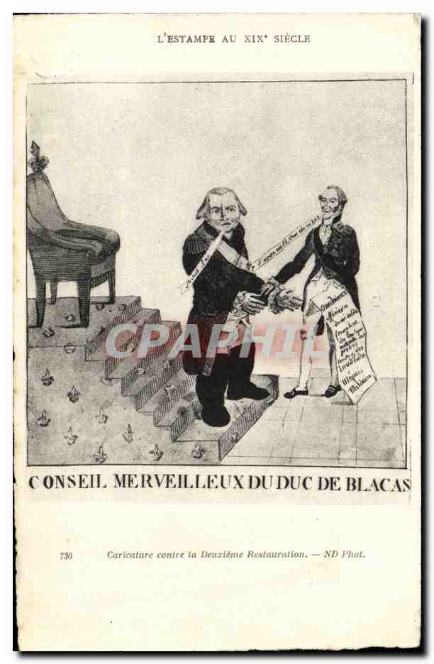 CPA Estampe au 18eme Caricature contre la deuxieme restauration