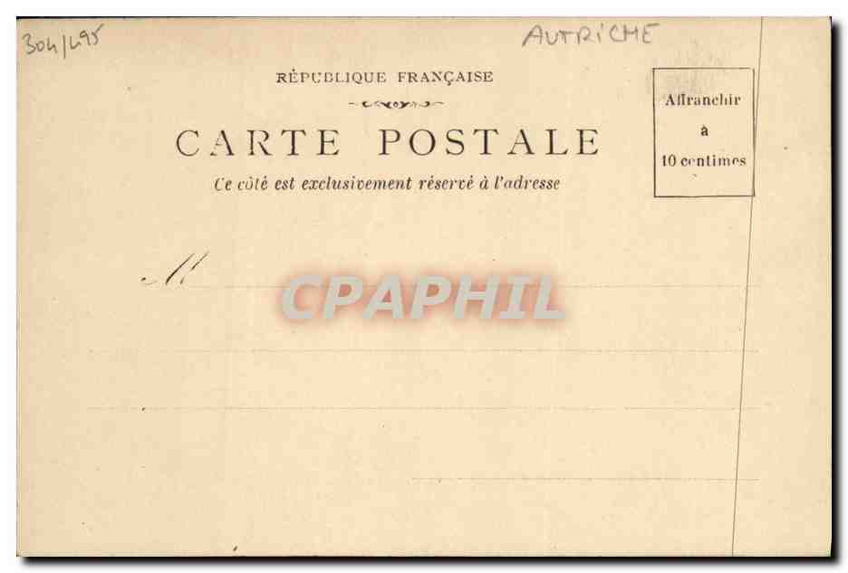 CPA Francosi Joseph 1er Autriche  — Back