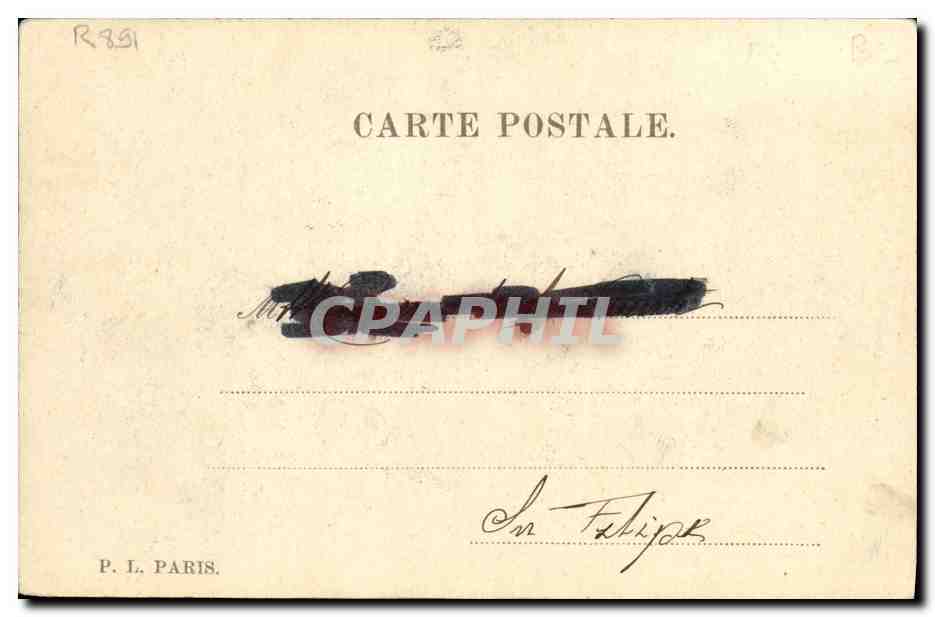 Portrait caricatural de l'empereur Léopold Ier de Bavière — dessin de Léon Béthune — éditeur P.L. Paris, n° R.831 — Verso