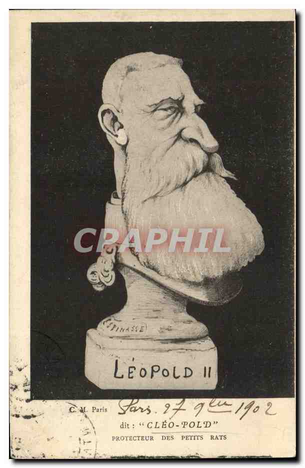 CPA Leopold II dit CLeo Pold Protecteur des petits rats Belgique 