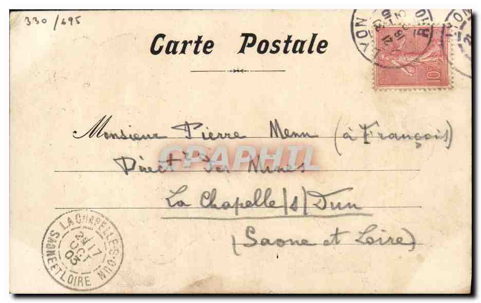CPA Nougat Macaroni France Italie Mardix Caricature Marnix — Rückseite