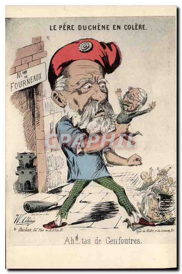 CPA Le Pere Duchene en colere Marchand de Fourneaux Politique Musee de SAint Denis La commune de Paris en 1871