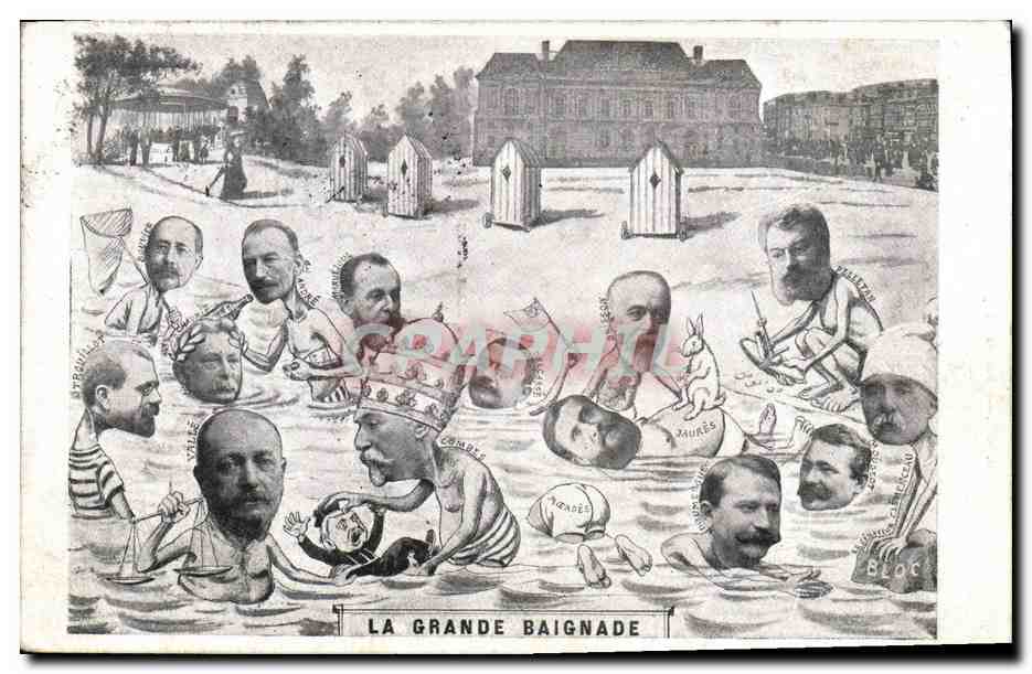 CPA Fantaisie La grande baignade