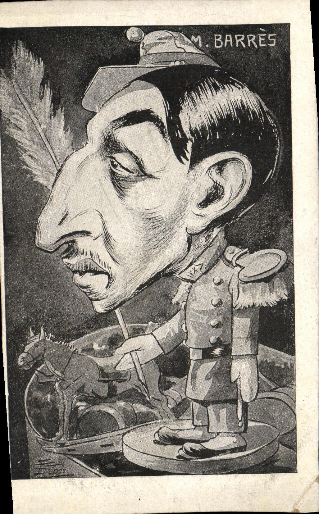 CPA Fantaisie Maurice Barres antisemite Judaica