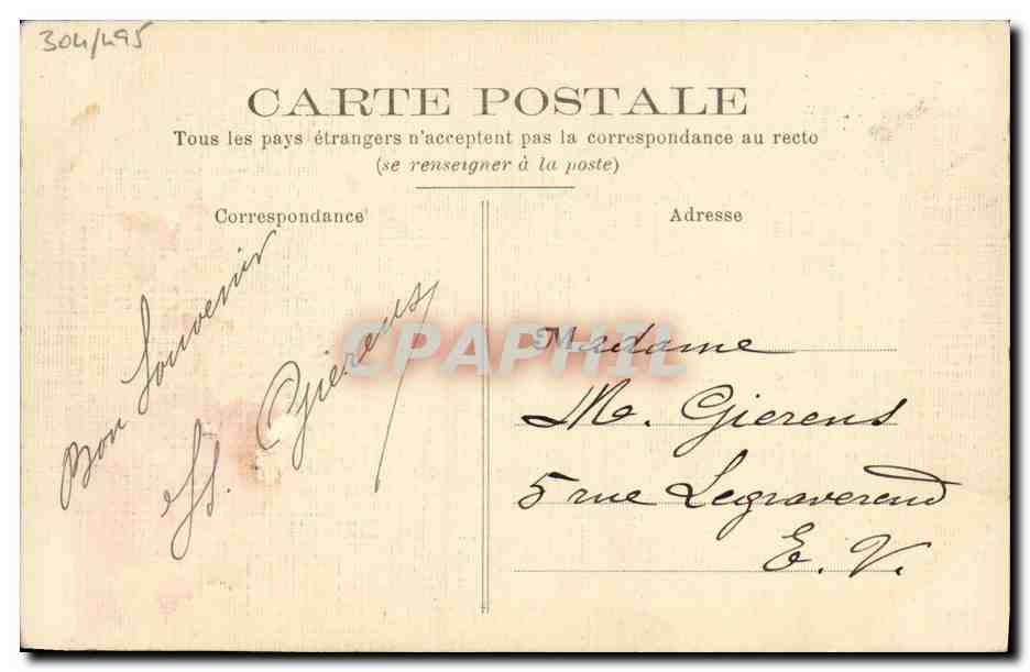 CPA Fantaisie Ma Chaume (carte toilee) — Rückseite