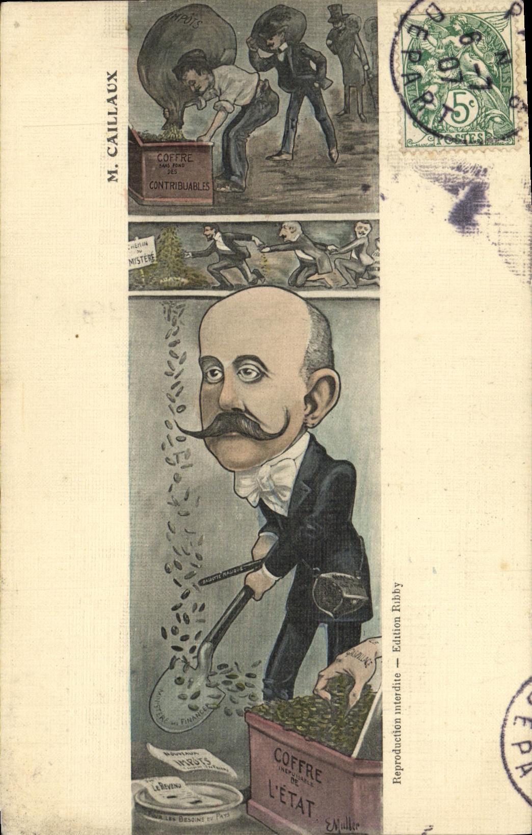 CPA Fantaisie Caillaux (carte toilee)