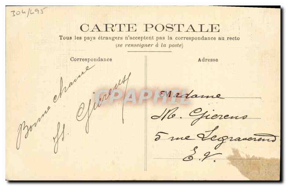 CPA Fantaisie Caillaux (carte toilee) — Verso