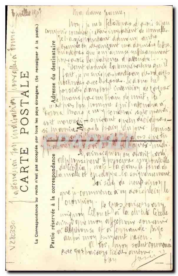 CPA Fantaisie Nos politiciens Charles Bos  — Back