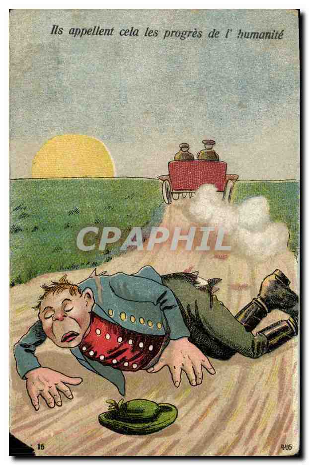 CPA Fantaisie Automobile