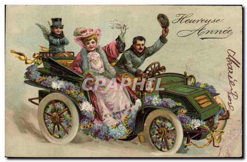 CPA Fantaisie Automobile Anges