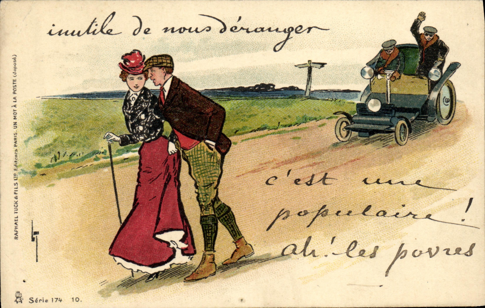 CPA Fantaisie Automobile