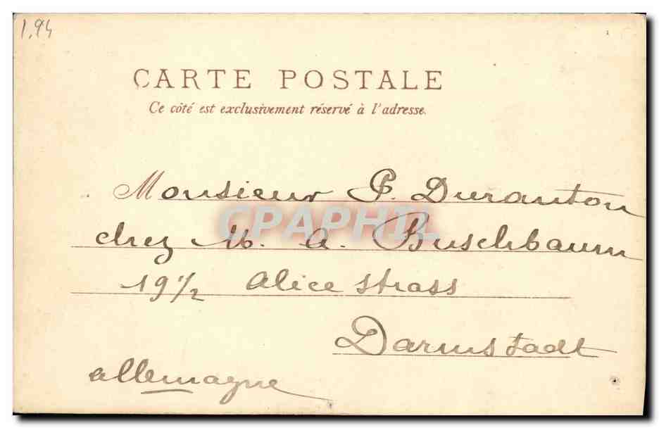 CPA Fantaisie Automobile — Verso