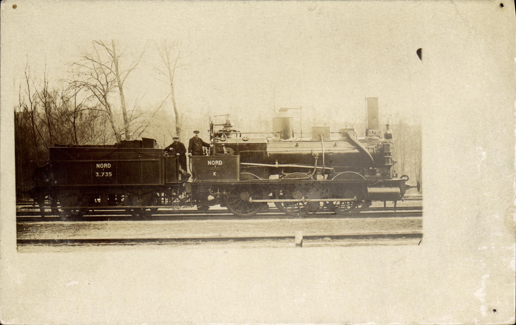 CARTE PHOTO Train Nord 