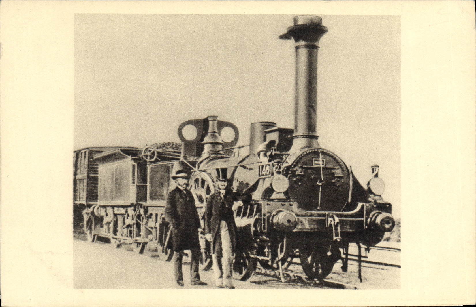 CPA Train Locomotive Chemin de fer de Paris a Orleans Mise en service en 1840
