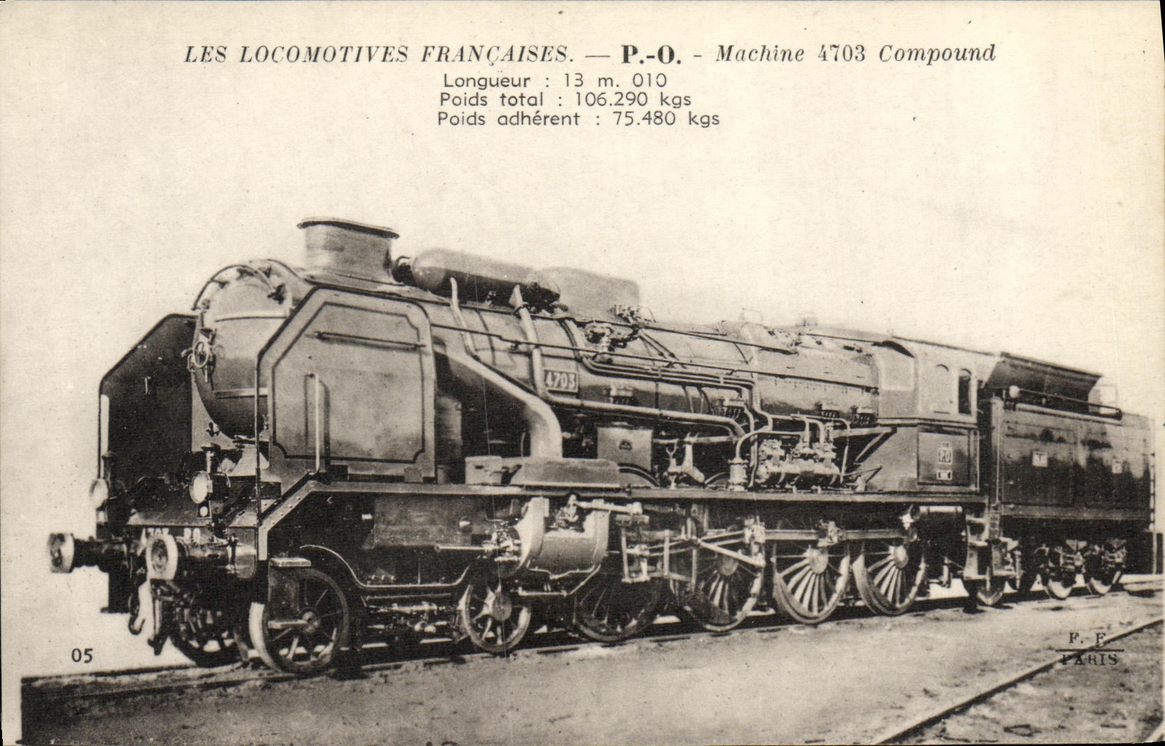 CPA Train Locomotive PO Machine 4703