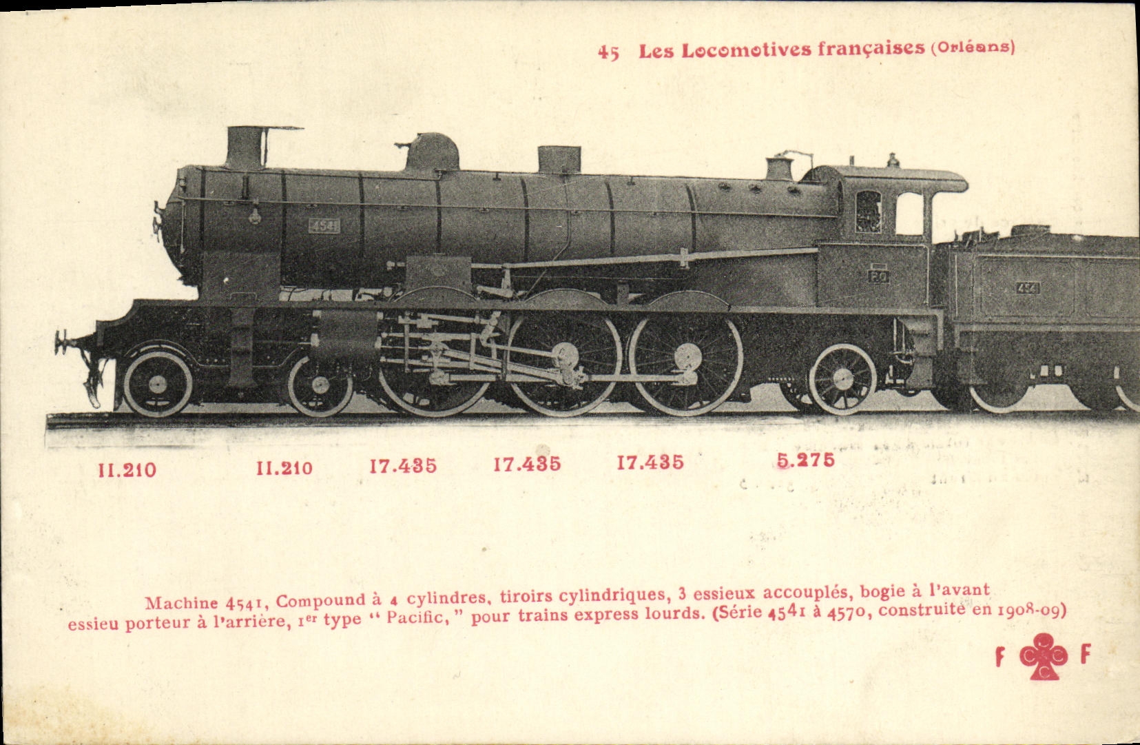 CPA Locomotive Train Machine 4541