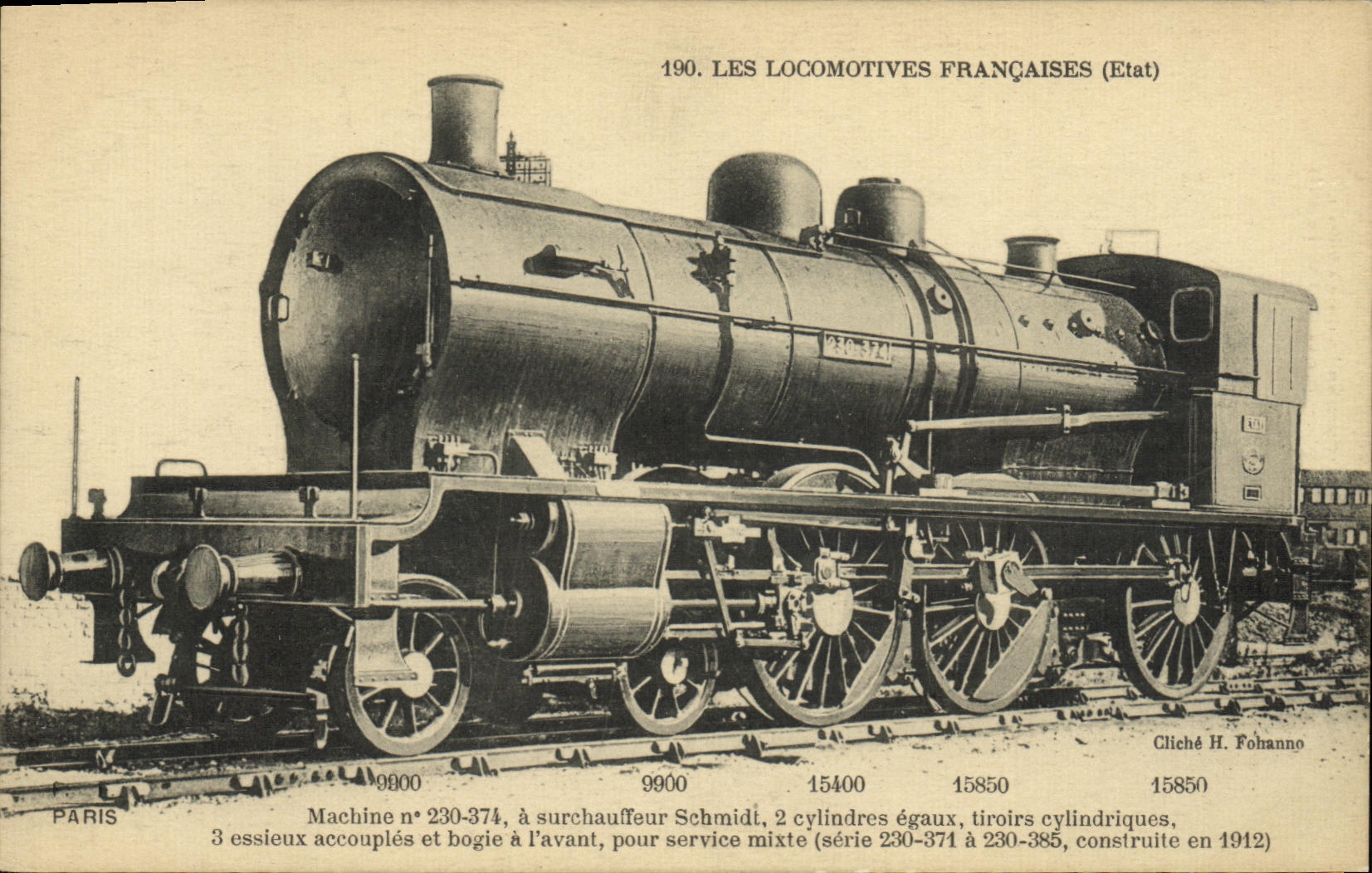 CPA Locomotive Train Machine 230-374 a surchauffeur Schmidt 