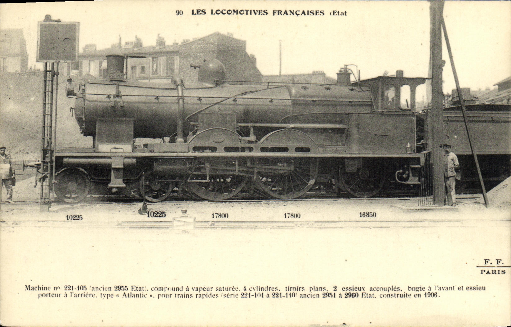 CPA Locomotive Train Machine 221-105