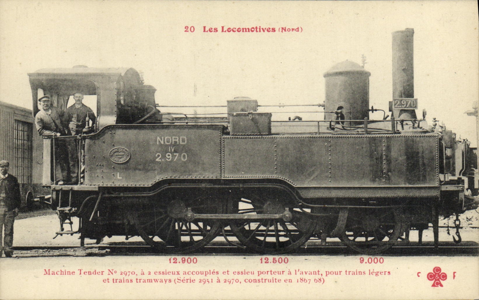CPA Locomotive Train Machine Tender 2970 a 2 essieux