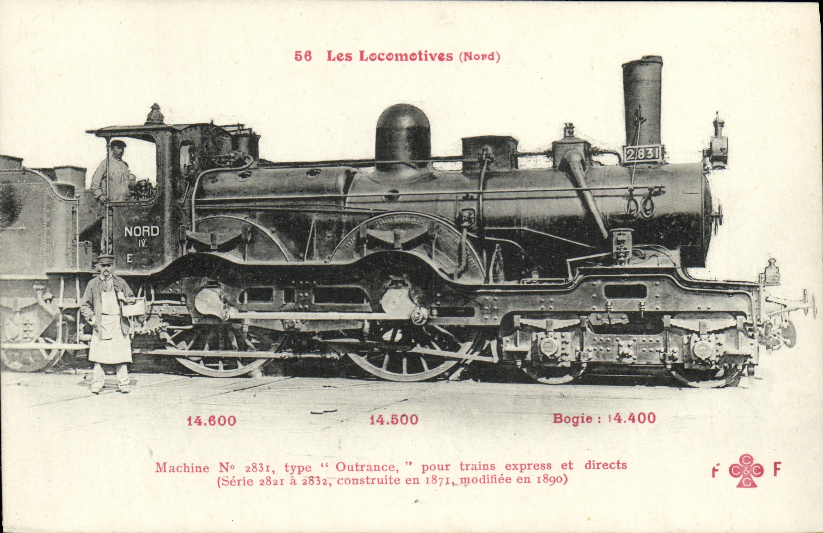 CPA Locomotive Train Machine 2831 type Outrance