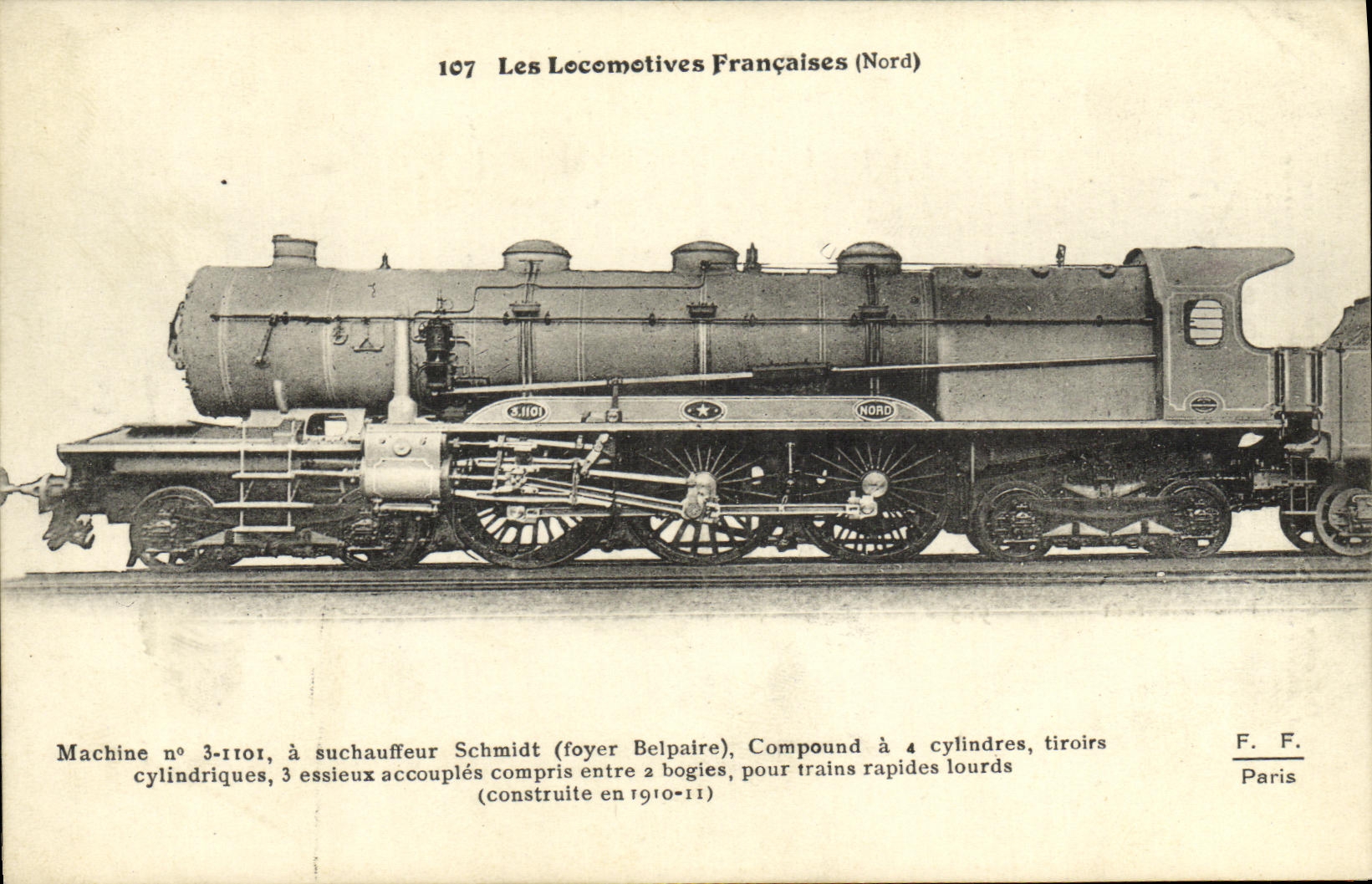 CPA Locomotive Train Machine 3-1101