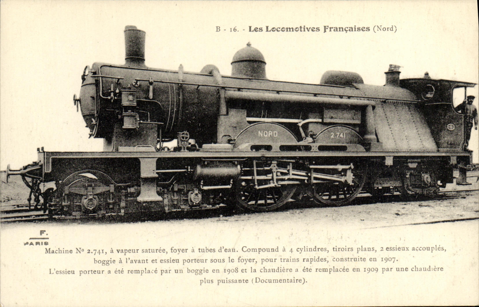 CPA Locomotive Train Machine 3741 a vacpeur saturee