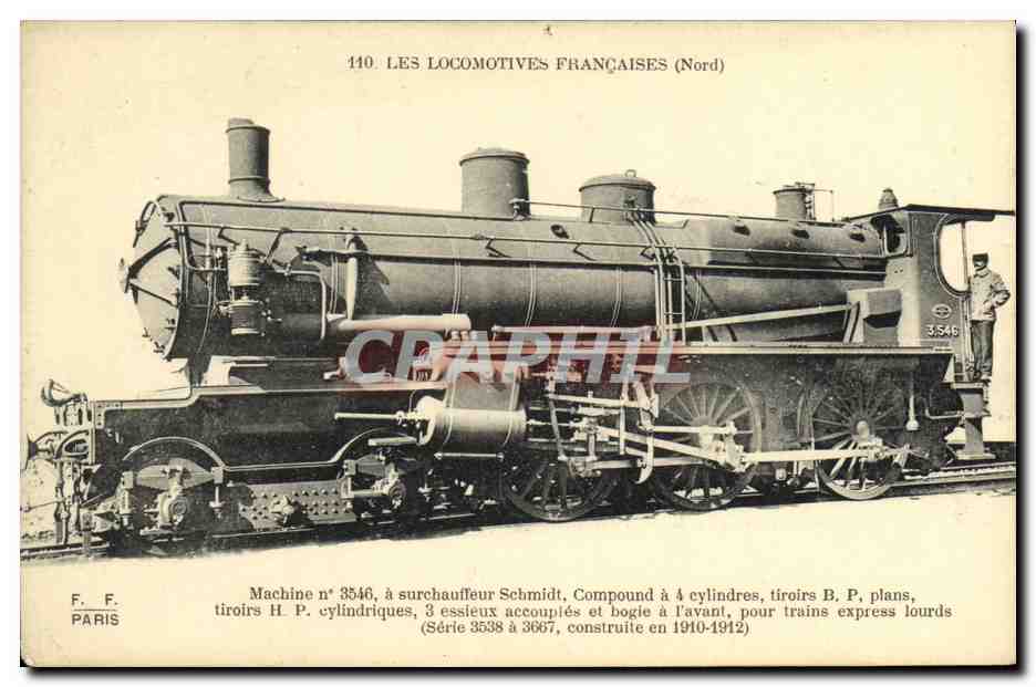 CPA Locomotive Train Machine 346 a surchauffeur Schmidt