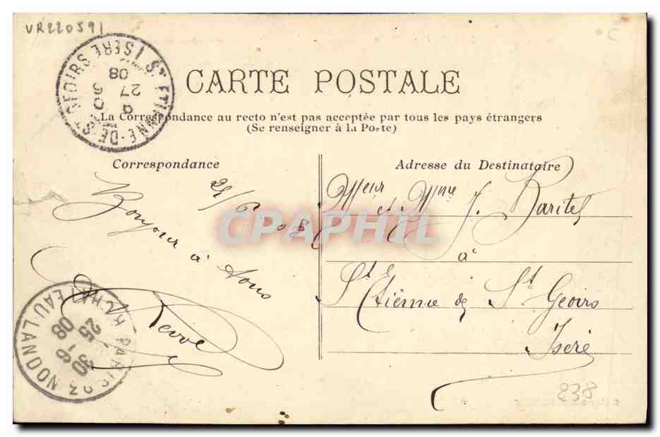 CPA Locomotive Train Machine Compound type Atlantic pour trains rapides de la Cie du Nord  — Rückseite