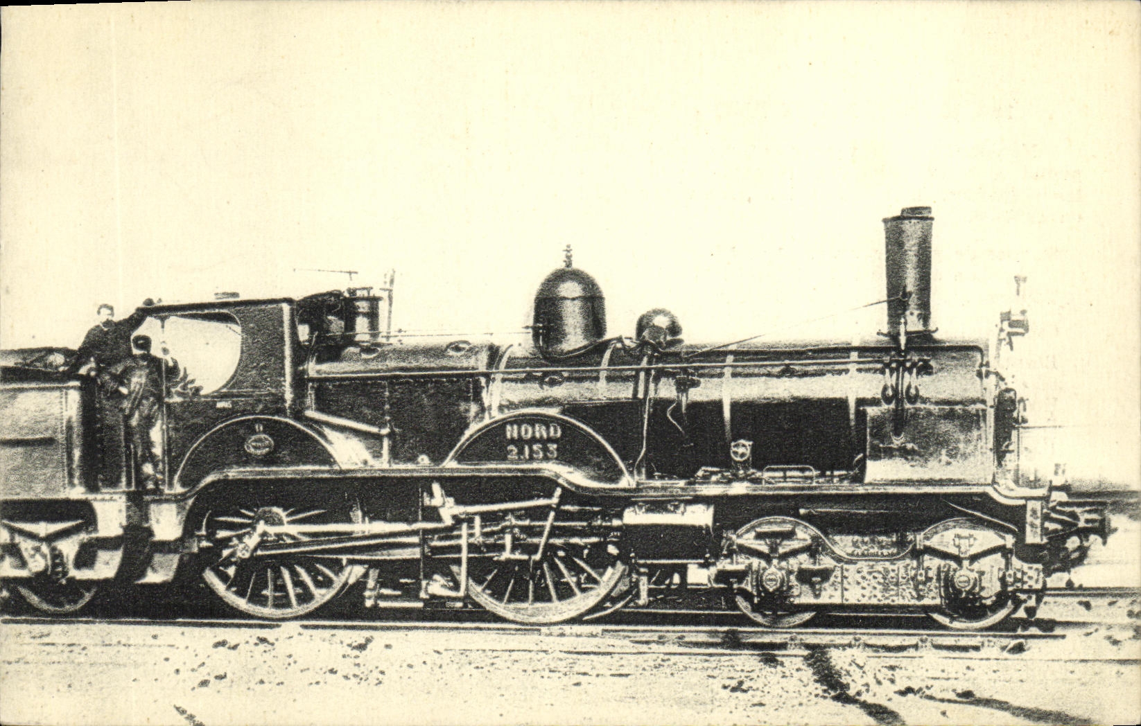 CPA Train Locomotive Machine 2153 a vapeur saturee