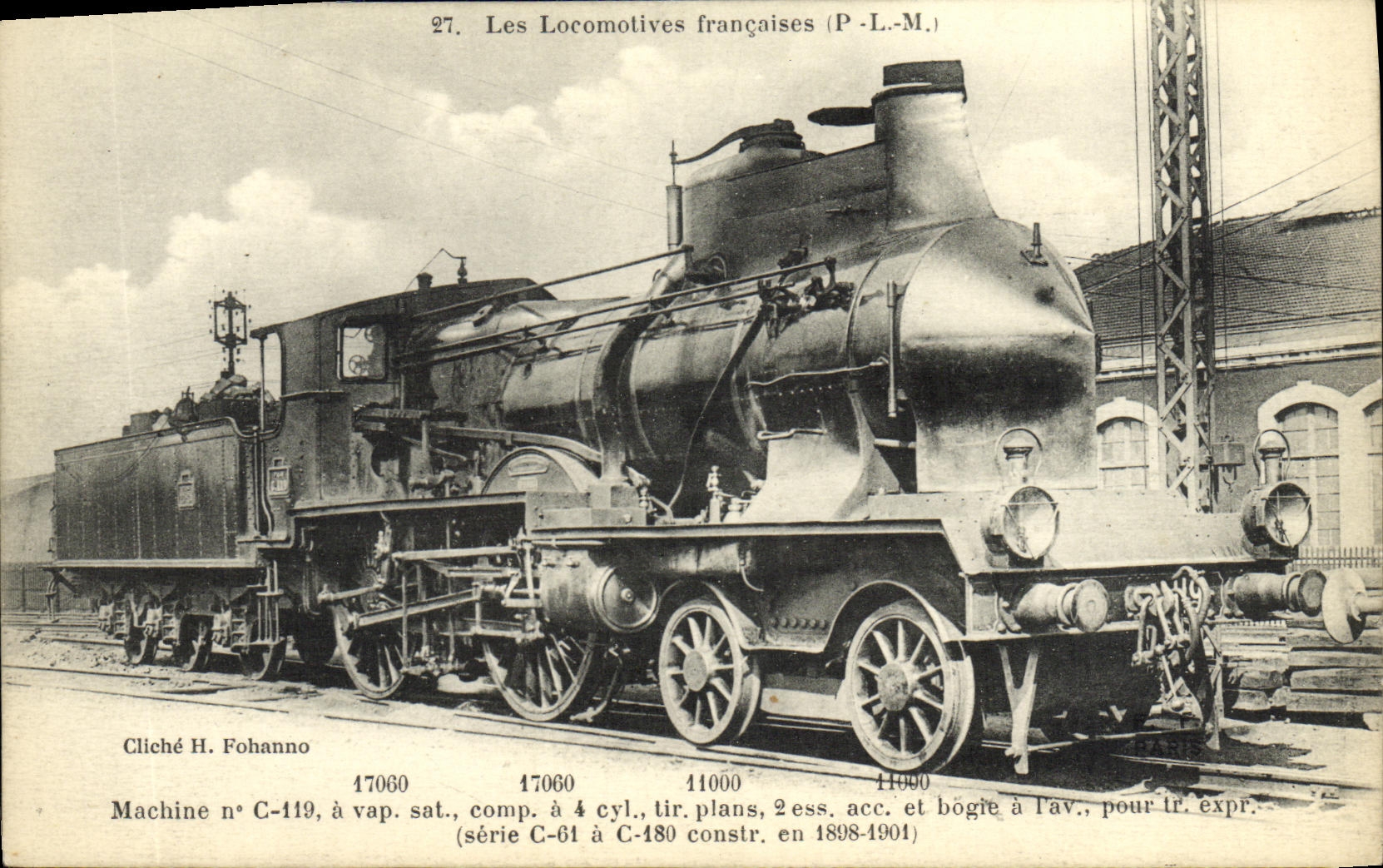 CPA Train Locomotive Machine C-119