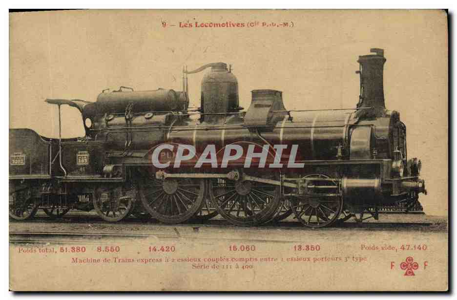 CPA Train Locomotive Machine de trains express