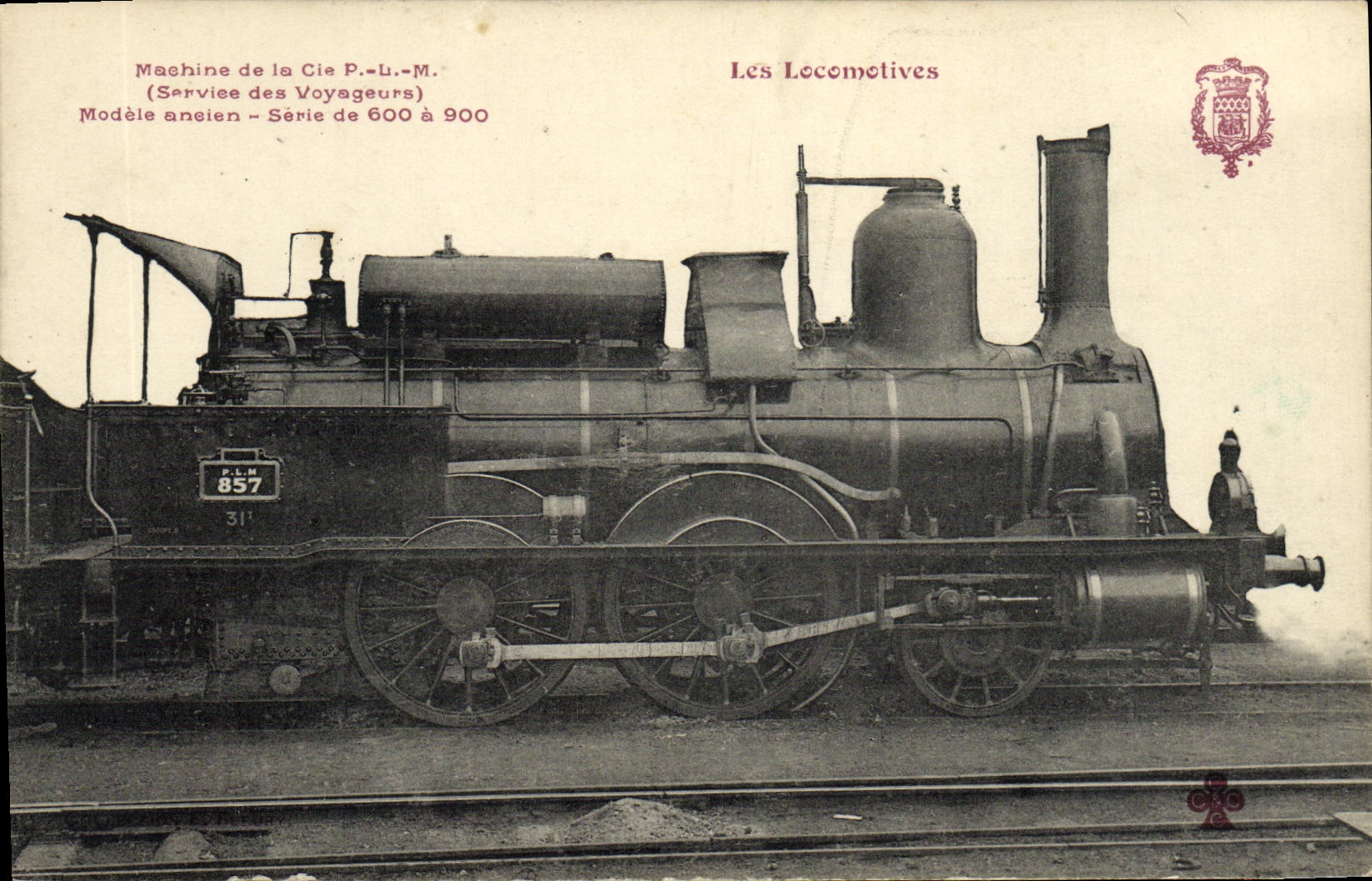 CPA Train Locomotive Machine de la Cie PLM Modele type 600 a 900